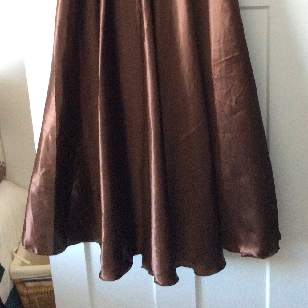 Brown Satin Circle Skirt - Picture 2 of 5
